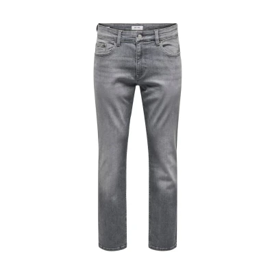 Abbildung von Herren Jeans Regular Fit Denim Pants Klassische Stone Washed Hose mit Zip ONSWEFT