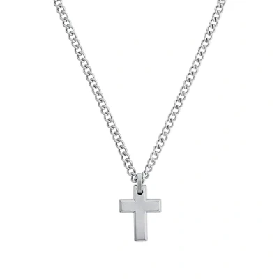Abbildung von s.Oliver MIT ANHÄNGER FÜR Herren KREUZ, Edelstahl Halskette, Herren, Größe: 50, Silber