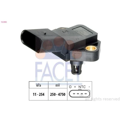 Abbildung von FACET 10.3083 Luftdrucksensor, Höhenanpassung ohne Anschlussteile Made in Italy OE Equivalent SEAT: Leon II Hatchback, VOLKSWAGEN: Golf 4, Eos