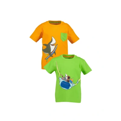 Abbildung von Blue Seven Marketplace + Online Tshirt print M orange hl grün für Kinder, Größe: 92,
