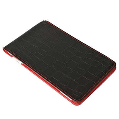Abbildung von On Par Erwachsene Premium Golf Scorecard Halter Scorekartenhalter, Schwarz/Rot, 18.5 x 11 cm