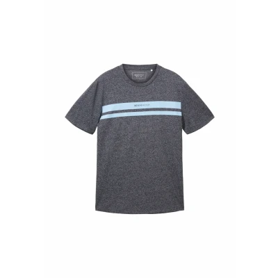 Abbildung von TOM Tailor Denim Tshirt print, Herren, Größe: Large, Sky captain blue non solid