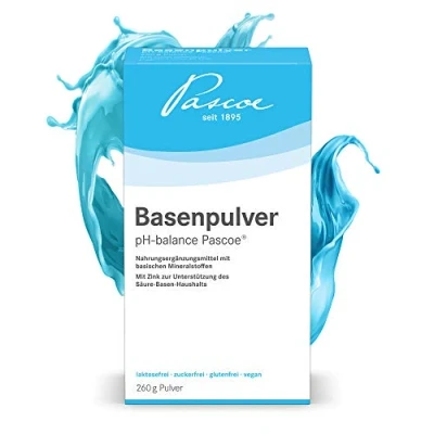 Abbildung von Pascoe® Basenpulver pH balance Pascoe: Magnesium, Calcium &amp; Zink für den Säure Basen Haushalt vegan ohne Zusatzstoffe (260 g)