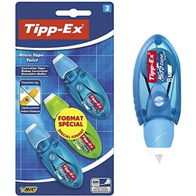 Abbildung von Tipp Ex Micro Tape Twist Einweg Korrekturroller, 3 Stück Farbe zufällig