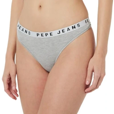 Abbildung von Pepe Jeans LOGO String, Damen, Größe: Medium, Grey marl