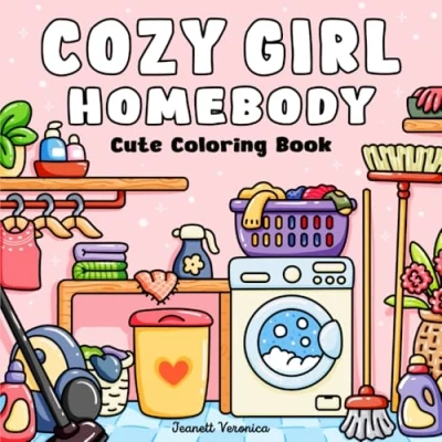 Abbildung von Cozy Girl Homebody: Cute Coloring Book for Adults and Teens, Bold &amp; Easy Designs With Simple Illustrations Self Care Relaxation (Cozy Series, Band 2)