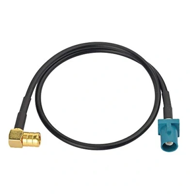 Abbildung von Eightwood DAB Antennenkabel SMB Fakra Kabel Z Stecker auf abgewinkelt Koaxial RG174 30cm 1ft Kompatibel zu Autoantennentoppern AM/FM Blaupunkt Pionier Clarion Kenwood Alpine usw.