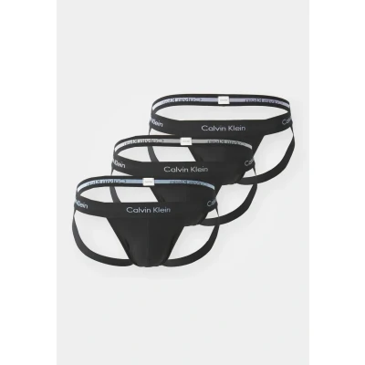Abbildung von Calvin Klein Underwear JOCK Strap 3 PACK Slip black/offwhite, Herren, Größe: Medium, Black/off white