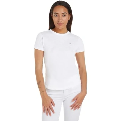 Abbildung von Tommy Hilfiger 1985 SLIM Tshirt basic, Damen, Größe: XS, Optic white