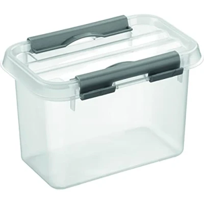 Abbildung von helit sunware H6162202 Aufbewahrungsbox „the q line“, 0,8 Liter, mit Deckel, transparent, 1 Stück