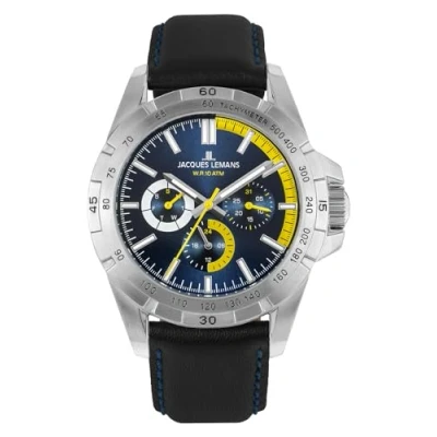 Abbildung von JACQUES LEMANS Herren Uhren Analog Quarz One Size Blau 32023323