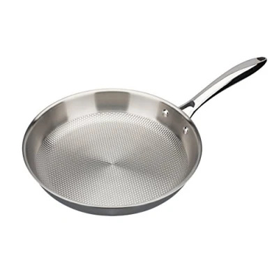 Abbildung von GSW 975346 Gastro traditionell INOXXALplus Bratpfanne o. Deckel 28cm mit Wabenboden, Edelstahl, silber, 28 cm