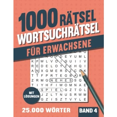 Abbildung von Wortsuchrätsel für Erwachsene: Großer Rätselspaß mit 1000 Buchstabenpuzzle Senioren und Erwachsene Band 4