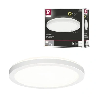 Abbildung von Paulmann 711.83 LED Panel Atria Shine H:3cm Ø19cm Kunststoff Weiß Backlight IP44 11,2W 850lm 4000K