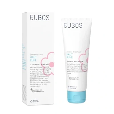 Abbildung von Waschgel für Haut und Haare von Babyhaut in Ruhe: reinigt sanft trockene Kindern Babys auch bei Neurodermitis Zur Verwendung als Duschgel oder Shampoo 125 ml
