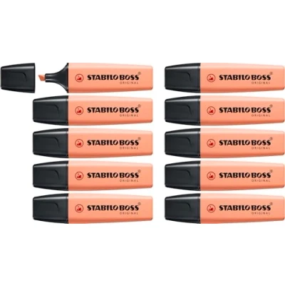 Abbildung von Textmarker STABILO BOSS ORIGINAL Pastel 10er Pack cremige Pfirsichfarbe
