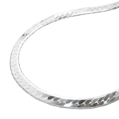 Abbildung von Kette Halskette Silberkette 925 Silber Damen Panzerkette flach für Frauen Länge 50 cm x 3 mm Anhängerkette