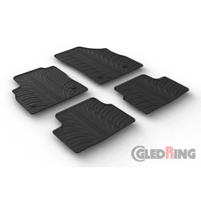 Abbildung von Gledring 0094 Fußmattensatz Gummi vorne und hinten 4 schwarz 750mm 550mm OPEL: Astra K Sports Tourer