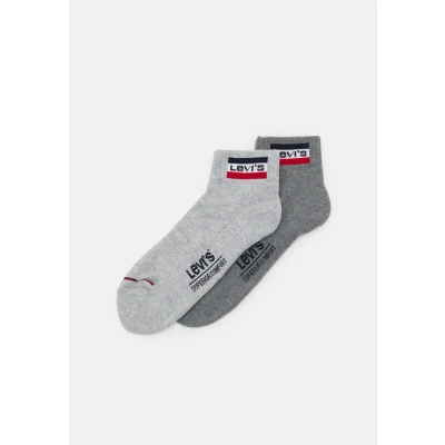 Abbildung von Levi&#039;s MID CUT LOGO 2 PACK Socken, Größe: 39 42, Grey combo