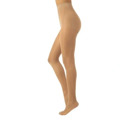 Abbildung von CALZITALY Stützstrumpfhose mit starker Kompression 10 mm/Hg, Feine Kompressionsstrumpfhosen Damen, S, M, L, XL, XXL, 3XL, 4XL, 70 DEN, Made in Italy (S, Natural Tan)