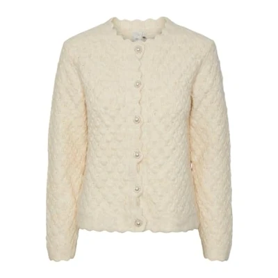 Abbildung von YAS Yasbubble Cardigan Strickjacke, Damen, Größe: Small, Birch