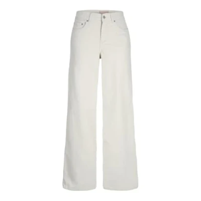 Abbildung von JJXX Jxgelly Wide CORD PANT Leg, Damen, Größe: 27x34, Bone white