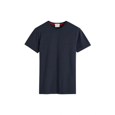 Abbildung von GANT Herren Contrast Logo SS T Shirt, Evening Blue, 56