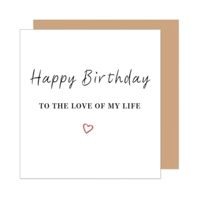 Abbildung von Edition Seidel Premium quadratische Geburtstagskarte mit Umschlag. Glückwunschkarte Billet Karte Spruch für Mann Frau Freund Freundin love of my life (GQ422 SW025)