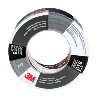 Abbildung von 3M Allzweck Klebeband DT8, Schwarz, 48 mm x 55 m, 0.2 mm, einzeln verpackt, 48mm 55m