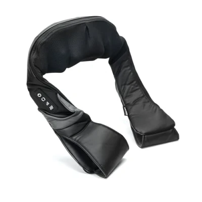 Abbildung von Salter EE6934BLKSTKEU7 Nacken Massagegerät mit Wärme, Shiatsu, 3 Intensitätsstufen, 4 Massageköpfe, Comfort Wrap gegen Rückenverspannungen, Nacken, Schultern, UK/EU Stecker, Muskelschmerzlinderung