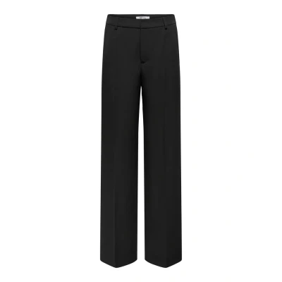 Abbildung von ONLY Berry HW WIDE TLR Stoffhose, Damen, Größe: 34x32, Black