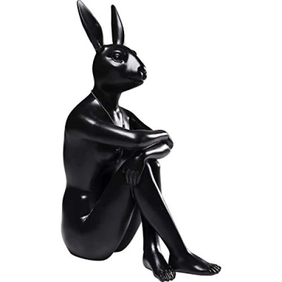Abbildung von Kare Design Deko Figur Rabbit Gillie Schwarz, Objekt, Hasenmotiv, Accessoire, Wohnzimmer, für Regale oder Sideboards, Skulptur, Dekoration, 39x26x15 cm (H/B/T)