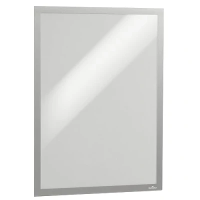 Abbildung von Durable Info Rahmen Duraframe Poster 70 x 100, selbstklebender Plakatrahmen, UV beständig, 1 Stück, silber, 505623