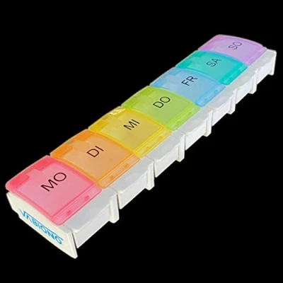 Abbildung von VABIONO® Pillendose Pillenbox Tablettenbox Medikamentenbox DESIGN Tablettendose Wochendosierer Woche 7 Tage