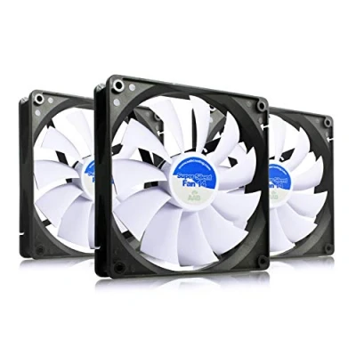 Abbildung von AABCOOLING Super Silent Fan 14 Leise und Efizient 140mm Gehäuselüfter mit 4 Anti Vibration Pads CPU Kühler, Ventilator, Lüfter, 8,6 dB(A), 80 m3/h Wertpaket 3 Stück