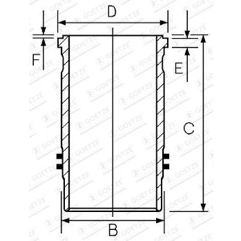 Abbildung von GOETZE ENGINE 15 480440 00 Zylinderlaufbuchse