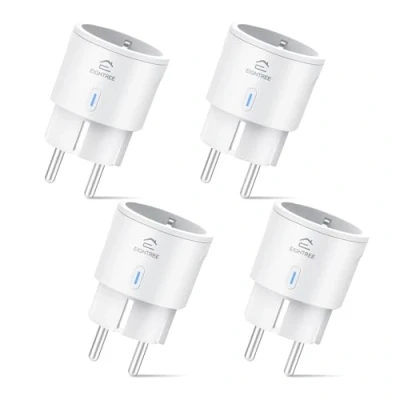 Abbildung von Alexa Steckdose 4er Pack, EIGHTREE Smart WLAN mit Strommessung, Sprachsteuerung &amp; Timer, Home WiFi funktioniert Alexa, Google Home, Nur 2.4GHz