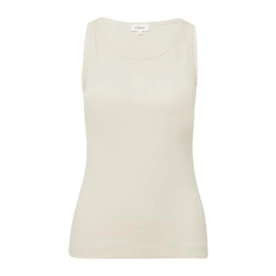 Abbildung von s.Oliver IM SLIM FIT MIT Stickerei Top, Damen, Größe: 38, Natur