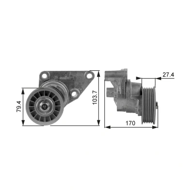Abbildung von GATES T38158 Spannrolle FleetRunner Micro V Stretch Fit