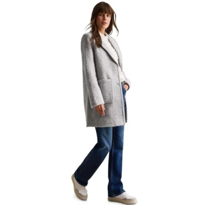 Abbildung von CECIL Damen B101182 Mantel in Wolloptik, Grey Melange, XL