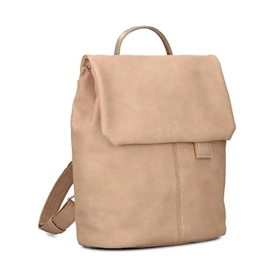 Abbildung von Zwei Damen City Rucksack Mademoiselle.M MR8 4 Liter klassisch eleganter Damenrucksack, Magnet Verschlussklappe, Hauptfach mit Reißverschluss, gepolstertes Trennfach, Rückenpolsterung (nubuk sand)