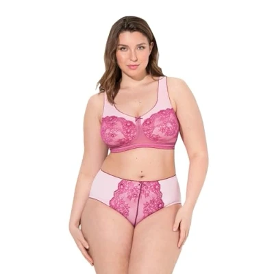 Abbildung von Ulla Popken Triangel BH, Damen, Größe: 105D, Fuchsia