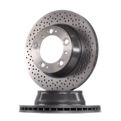 Abbildung von BREMBO COATED DISC LINE 09.6665.11 Bremsscheibe 299 24 5 gelocht/innenbel. beschichtet hochgekohlt mit Schrauben PORSCHE: 911 Coupe, Convertible