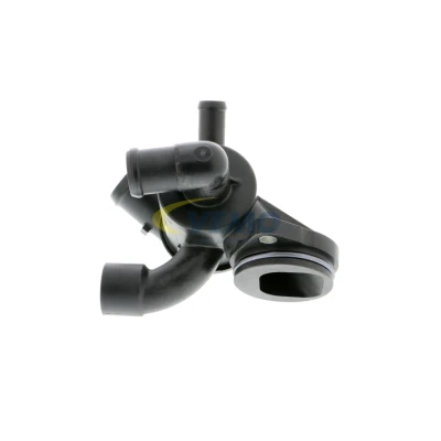 Abbildung von VEMO Q+, original equipment manufacturer quality V15 99 2046 Thermostatgehäuse ohne Dichtung mit Thermostat SKODA: Octavia 2 Combi, AUDI: A3 Sportback
