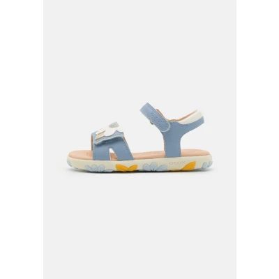 Abbildung von Geox Haiti GIRL Riemensandalette für Kinder, Größe: 34, Light avio/white Schuhe