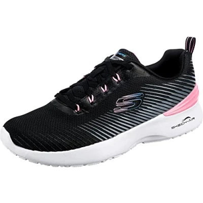 Abbildung von Skechers Damen Skech AIR Dynamight Luminosity Sneaker, Black Mesh Pink Trim, 40 EU