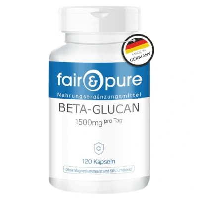 Abbildung von Fair &amp; Pure® Beta Glucan Kapseln 500mg aus Hafer 120 vegan natürlich ohne Magnesiumstearat