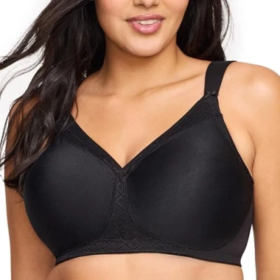 Abbildung von Glamorise Damen 1080 T Shirt Bra, Schwarz, 105E EU