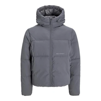 Abbildung von JACK &amp; JONES Herren Jacke Übergangsjacke Steppjacke Jorvesterbro Puffer Jacket, Farbe:Grau, Artikel: Iron Gate, Größe:S