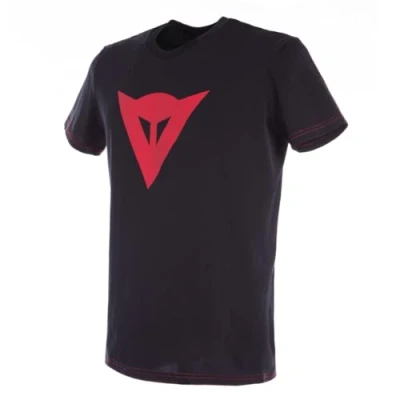 Abbildung von Dainese Speed Demon T Shirt, Herren Shirt mit Kurzen Ärmeln, Trikot Logo für Erwachsene, aus 100% Baumwolle, Weich und Cool, Klassischen Stil, Schwarz/Rot